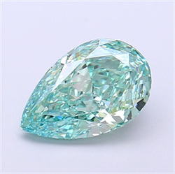 Picture of Lab Grown Diamond 2.04 Carats, Pear with  Cut, Fancy Vivid Green Color, VVS2 Clarity and Certified by IGI
