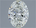 Natural Diamond 1.01 Carats, Oval with  Cut, I Color, SI1 Clarity and Certified by IGI