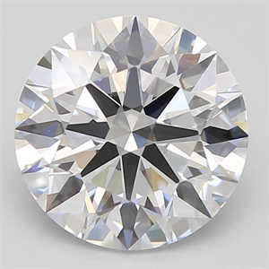 Picture of Lab Grown Diamond 3.15 Carats, Round with Excellent Cut, D Color, IF Clarity and Certified by GIA