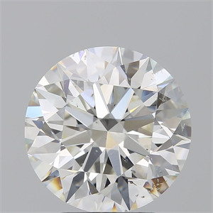 Picture of Natural Diamond 3.71 Carats, Round with Excellent Cut, H Color, SI1 Clarity and Certified by GIA