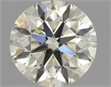 Natural Diamond 0.90 Carats, Round with Excellent Cut, L Color, VS2 Clarity and Certified by IGI