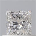 Natural Diamond 0.40 Carats, Princess with  Cut, D Color, SI2 Clarity and Certified by GIA
