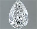 Natural Diamond 0.60 Carats, Pear with  Cut, F Color, VVS1 Clarity and Certified by GIA