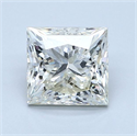 Natural Diamond 1.50 Carats, Princess with  Cut, L Color, SI2 Clarity and Certified by GIA