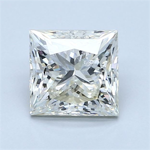 Picture of Natural Diamond 1.50 Carats, Princess with  Cut, L Color, SI2 Clarity and Certified by GIA