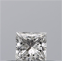 Natural Diamond 0.25 Carats, Princess with  Cut, F Color, VVS1 Clarity and Certified by GIA