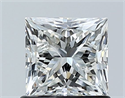 Natural Diamond 1.01 Carats, Princess with  Cut, H Color, VVS2 Clarity and Certified by GIA