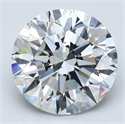 Natural Diamond 4.01 Carats, Round with Excellent Cut, G Color, SI1 Clarity and Certified by GIA