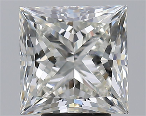 Picture of Natural Diamond 4.90 Carats, Princess with  Cut, J Color, SI1 Clarity and Certified by GIA