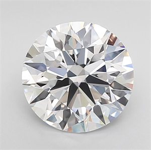 Picture of Lab Grown Diamond 2.74 Carats, Round with Ideal Cut, E Color, IF Clarity and Certified by IGI