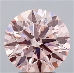 Picture of Lab Grown Diamond 2.71 Carats, Round with Ideal Cut, Fancy Intense Pink Color, VS2 Clarity and Certified by IGI