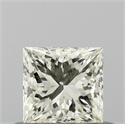 Natural Diamond 0.43 Carats, Princess with  Cut, K Color, IF Clarity and Certified by IGI