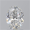 Natural Diamond 1.51 Carats, Oval with  Cut, F Color, SI1 Clarity and Certified by GIA