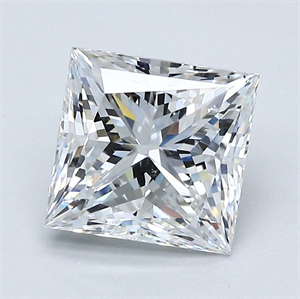 Picture of Natural Diamond 1.91 Carats, Princess with  Cut, E Color, SI1 Clarity and Certified by GIA