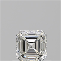 Natural Diamond 0.50 Carats, Asscher with  Cut, I Color, VVS2 Clarity and Certified by GIA