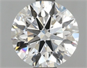 Lab Grown Diamond 1.54 Carats, Round with Ideal Cut, F Color, VVS1 Clarity and Certified by IGI