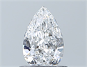 Natural Diamond 0.50 Carats, Pear with  Cut, D Color, VVS1 Clarity and Certified by GIA