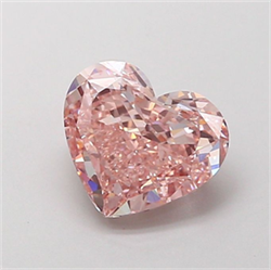 Picture of Lab Grown Diamond 2.01 Carats, Heart with  Cut, Fancy Intense Pink Color, VS2 Clarity and Certified by IGI
