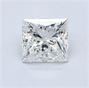 Natural Diamond 0.81 Carats, Princess with  Cut, G Color, SI1 Clarity and Certified by GIA