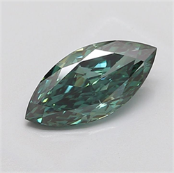 Picture of Lab Grown Diamond 1.53 Carats, Marquise with  Cut, Fancy Vivid Green Color, VS1 Clarity and Certified by IGI