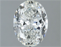 Natural Diamond 1.00 Carats, Oval with  Cut, H Color, VS2 Clarity and Certified by GIA