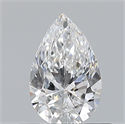 Natural Diamond 0.50 Carats, Pear with  Cut, D Color, VS2 Clarity and Certified by GIA