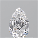 Natural Diamond 0.50 Carats, Pear with  Cut, D Color, VS2 Clarity and Certified by GIA