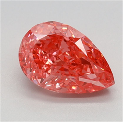 Picture of Lab Grown Diamond 1.50 Carats, Oval with  Cut, Fancy Vivid Pink Color, VS1 Clarity and Certified by IGI