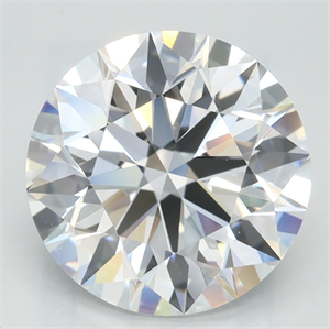 Picture of Lab Grown Diamond 3.00 Carats, Round with Ideal Cut, D Color, VVS1 Clarity and Certified by IGI