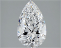 Natural Diamond 2.07 Carats, Pear with  Cut, D Color, VVS2 Clarity and Certified by GIA