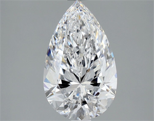 Picture of Natural Diamond 2.07 Carats, Pear with  Cut, D Color, VVS2 Clarity and Certified by GIA