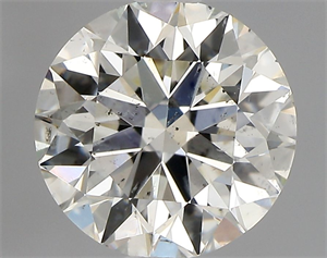 Picture of Natural Diamond 0.89 Carats, Round with Excellent Cut, K Color, SI2 Clarity and Certified by GIA