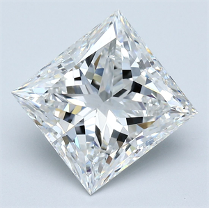 Picture of Natural Diamond 5.05 Carats, Princess with  Cut, E Color, VS2 Clarity and Certified by GIA