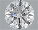 Natural Diamond 4.01 Carats, Round with Excellent Cut, H Color, SI1 Clarity and Certified by GIA