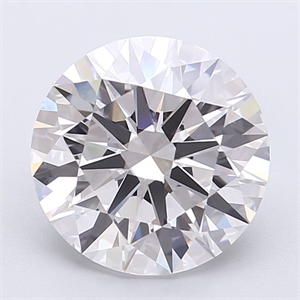 Picture of Lab Grown Diamond 3.63 Carats, Round with Excellent Cut, D Color, VVS2 Clarity and Certified by GIA