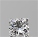 Diamante Natural 0.51 quilates, Princesa , Color D, claridad VVS2 y certificado GIA