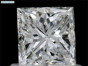Picture of Natural Diamond 1.00 Carats, Princess with  Cut, E Color, SI1 Clarity and Certified by GIA
