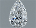 Natural Diamond 0.50 Carats, Pear with  Cut, D Color, SI1 Clarity and Certified by GIA