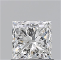 Natural Diamond 1.01 Carats, Princess with  Cut, H Color, IF Clarity and Certified by GIA