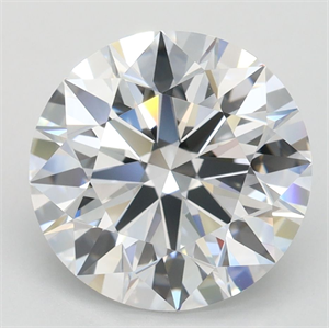 Picture of Lab Grown Diamond 3.11 Carats, Round with Ideal Cut, D Color, VVS1 Clarity and Certified by IGI