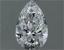 Natural Diamond 0.60 Carats, Pear with  Cut, D Color, VS2 Clarity and Certified by GIA