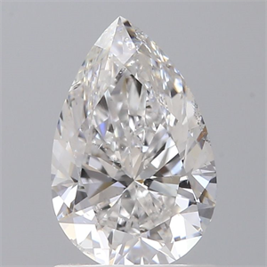 Picture of Natural Diamond 1.00 Carats, Pear with  Cut, E Color, SI2 Clarity and Certified by GIA
