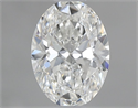 Natural Diamond 0.60 Carats, Oval with  Cut, G Color, VS2 Clarity and Certified by GIA
