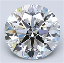 Natural Diamond 3.07 Carats, Round with Excellent Cut, G Color, SI2 Clarity and Certified by GIA