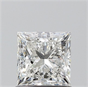 Natural Diamond 1.00 Carats, Princess with  Cut, H Color, SI1 Clarity and Certified by GIA