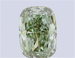 Picture of Lab Grown Diamond 1.51 Carats, CUSHION MODIFIED with  Cut, Fancy Intense Green Color, VS1 Clarity and Certified by IGI