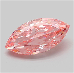 Picture of Lab Grown Diamond 2.09 Carats, Marquise with  Cut, Fancy Vivid Pink Color, VVS2 Clarity and Certified by IGI