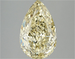 Picture of Lab Grown Diamond 3.07 Carats, Pear with  Cut, Fancy Vivid Yellow Color, VS1 Clarity and Certified by IGI
