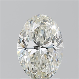 Picture of Natural Diamond 1.51 Carats, Oval with  Cut, J Color, VS2 Clarity and Certified by GIA