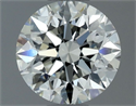 Natural Diamond 0.70 Carats, Round with Excellent Cut, H Color, VVS2 Clarity and Certified by IGI